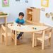 Essentials Beech Semi Circle Table  hi\-res