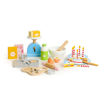 Role Play Wooden Baking Cookies \x26 Cake Food Set  hi\-res