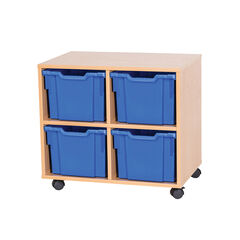 Mobile Double Tray Unit 4 Extra Deep  hi-res