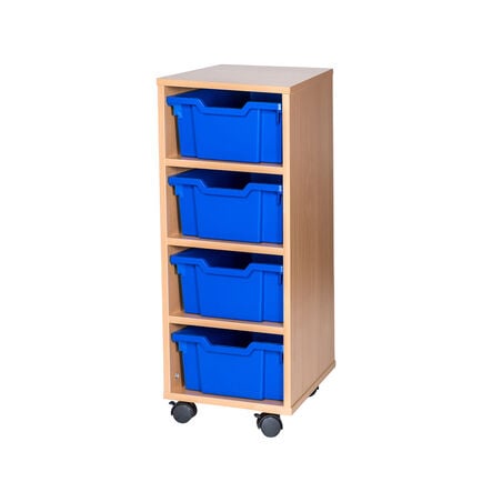 Mobile Single Tray Storage Unit 4 Deep  hi\-res