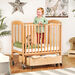 Millhouse Dropside Cot \x26 Under Cot Storage Bundle  hi\-res