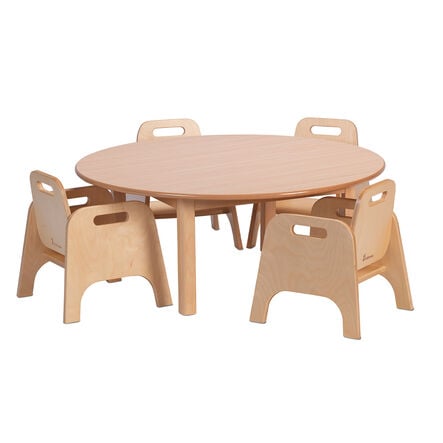 Millhouse Beech Circular Table \x26 Chairs  hi\-res