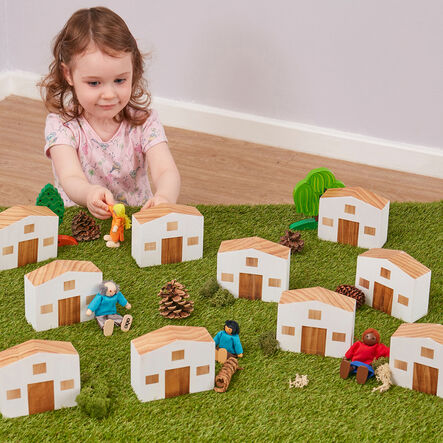 TTS Small World Wooden Tiny Town \x26 Houses Bundle  hi\-res