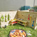 TTS Outdoor Wooden L Shaped Bench  hi\-res