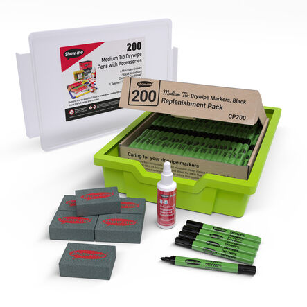 Whiteboard Pens \x26 Accessories Class Tray 200pk  hi\-res