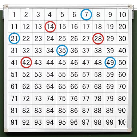 Front of Class Magnetic 1\-100 Board  hi\-res