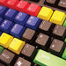 TTS Multi\-Coloured Upper and Lowercase Keyboard  hi\-res