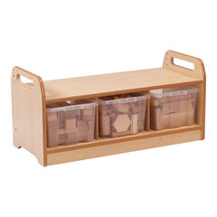 Low Storage Unit Mirror and Wooden Construction Set H430mm  hi-res