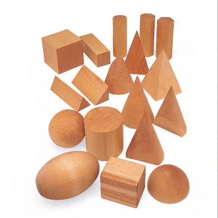 Geometric Solid Wooden Shapes 12pk  hi\-res