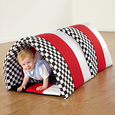 Black and White Striped Soft Baby Tunnel  hi\-res