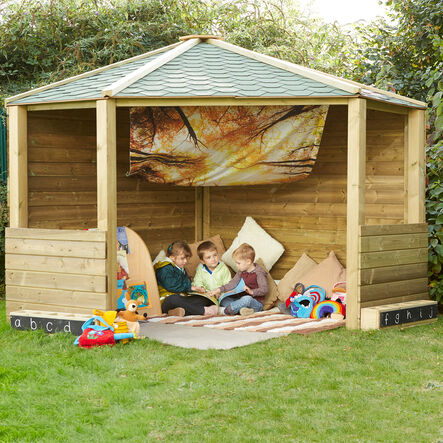 TTS Wooden Outdoor Corner Play Cottage  hi\-res