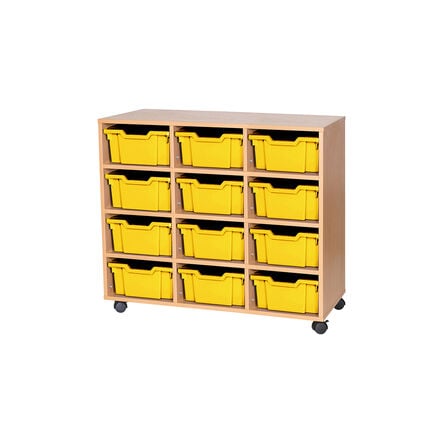 Mobile Triple Tray Storage Unit 12 Deep  hi\-res