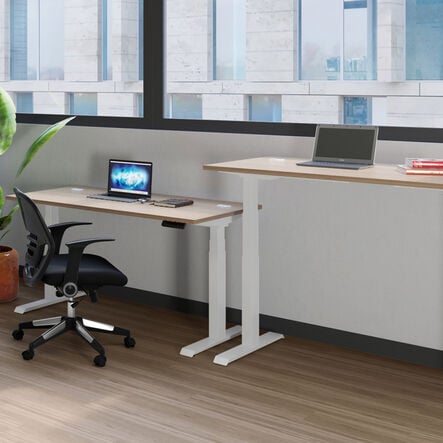 Height Adjustable Table Oak  hi\-res