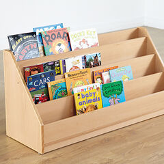 Classic Beech Four Level Bookcase Unit H580 x W400 x L1200mm  hi-res