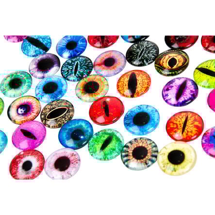 Dragon Glue\-On Glass Eyes Assorted  hi\-res