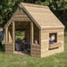 Outdoor Wooden Playhouse Shelter with Table \x26 Benches  hi\-res