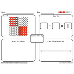 Rekenrek Practice Charts - Fractions & Decimals 30pk  hi-res