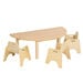 Essentials Beech Semi Circle Table  hi\-res