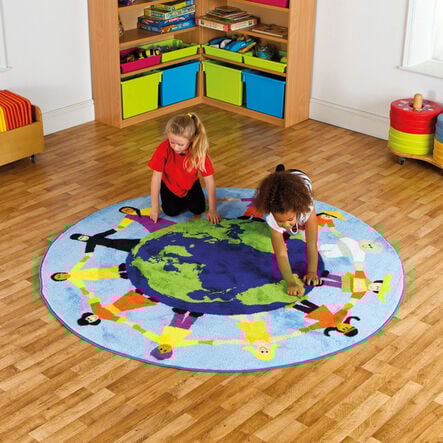Children Around the World Circular Rug  hi\-res