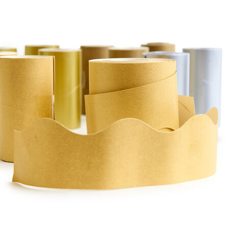 Metallic Scalloped Card Border Rolls Assorted 15m 4pk  hi\-res
