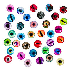 Dragon Glue-On Glass Eyes Assorted  hi-res