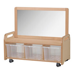 Millhouse Low Storage W/ Display & Mirror Back  Millhouse Low Storage W/ Display & Mirror Back  hi-res