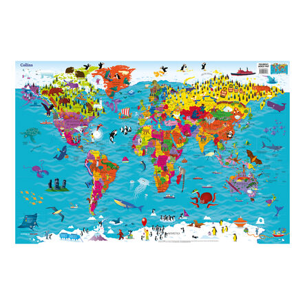 Collins Children\'s Map of the World 90cm x 60cm  hi\-res