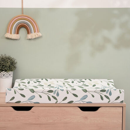 Baby Anti\-Roll Wedge Changing Mat Olive Print Design  hi\-res