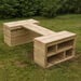Outdoor Wooden Movable Multi Tables Unit  hi\-res