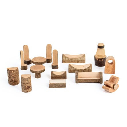 Wooden Small World Fairy Tree House Set and Furniture  hi\-res