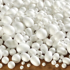 Assorted Polystyrene Balls and Eggs 550pk  Assorted Polystyrene Balls and Eggs 550pk  hi-res