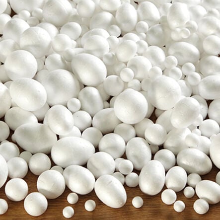 Assorted Polystyrene Balls and Eggs 550pk  hi\-res