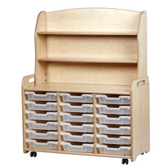 Millhouse 3 Column Dresser H730mm w/18 Shallow Trays Clear  hi-res