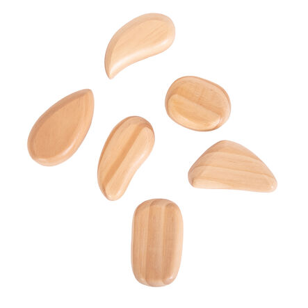 TTS Tactile Wooden Pebble Collection 6pk  hi\-res