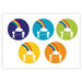 Social Distancing Round Floor Stickers 2 metre  hi\-res