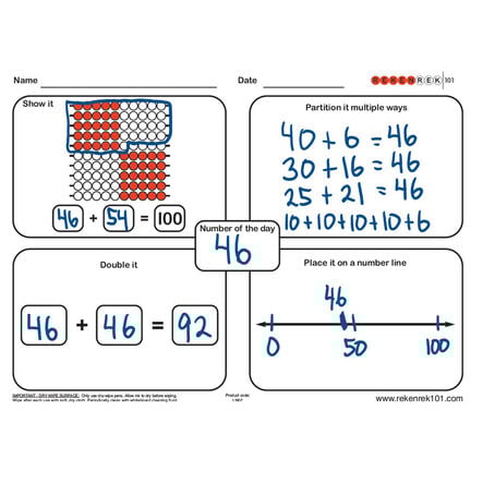 Rekenrek Practice Charts \- Numbers to 100 Pack 2  hi\-res
