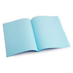 A4 Tinted Exercise Book 10mm Squares Aqua 48pg 10pk  hi-res