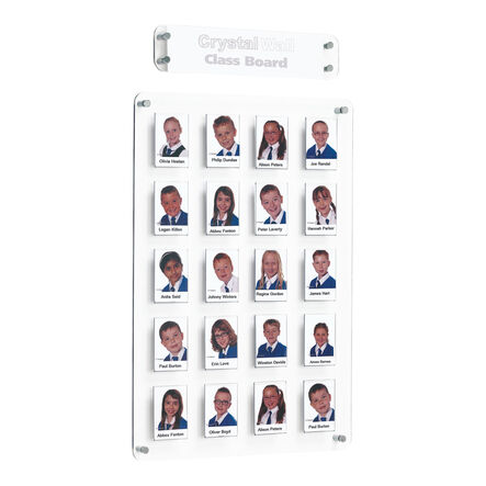Crystal Wall Class and Staff Photo Display Boards  hi\-res