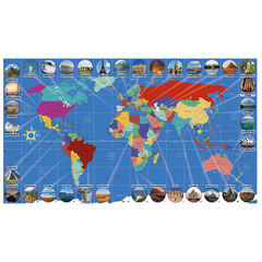 TTS World Landmarks Map Signboards W0.45 x L0.8m  hi-res