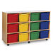 Mobile Tray Storage Unit W\/ 12 Extra Deep Trays Light Grey  hi\-res