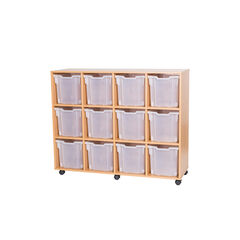 Mobile Quad Tray Storage Unit 12 Jumbo  hi-res