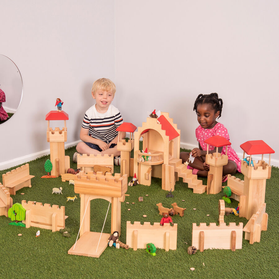 Small World Wooden Castle Set Small World Buildings TTS