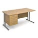 Maestro Three Drawer Rectangular Desks  hi\-res