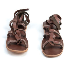 Ancient Greek Leather Sandals Pair Size 4  Ancient Greek Leather Sandals Pair Size 4  hi-res