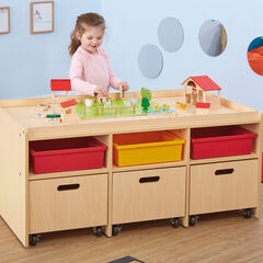 Wooden Play Table with Storage  Wooden Play Table with Storage  hi-res