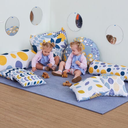 TTS Mixed Pattern Mustard and Grey Cushion Set  hi\-res