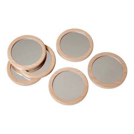 Wooden Little Looking Mirrors 6pk  hi\-res
