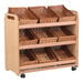 Tilted Tote Storage Trolley On Wheels  hi\-res