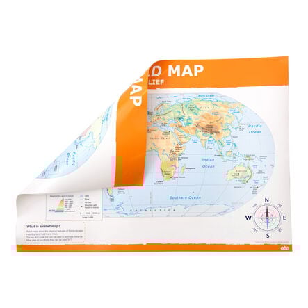 TTS Map of the World Political and Physical A1 KS2  hi\-res