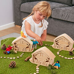 Wooden Nesting Houses 3pk  Wooden Nesting Houses 3pk  hi-res